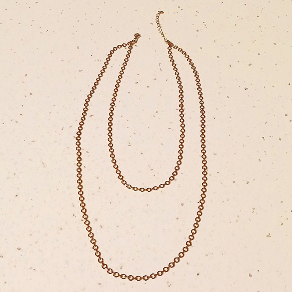 Gold Tone Rollo Necklace - Picture 4 of 5